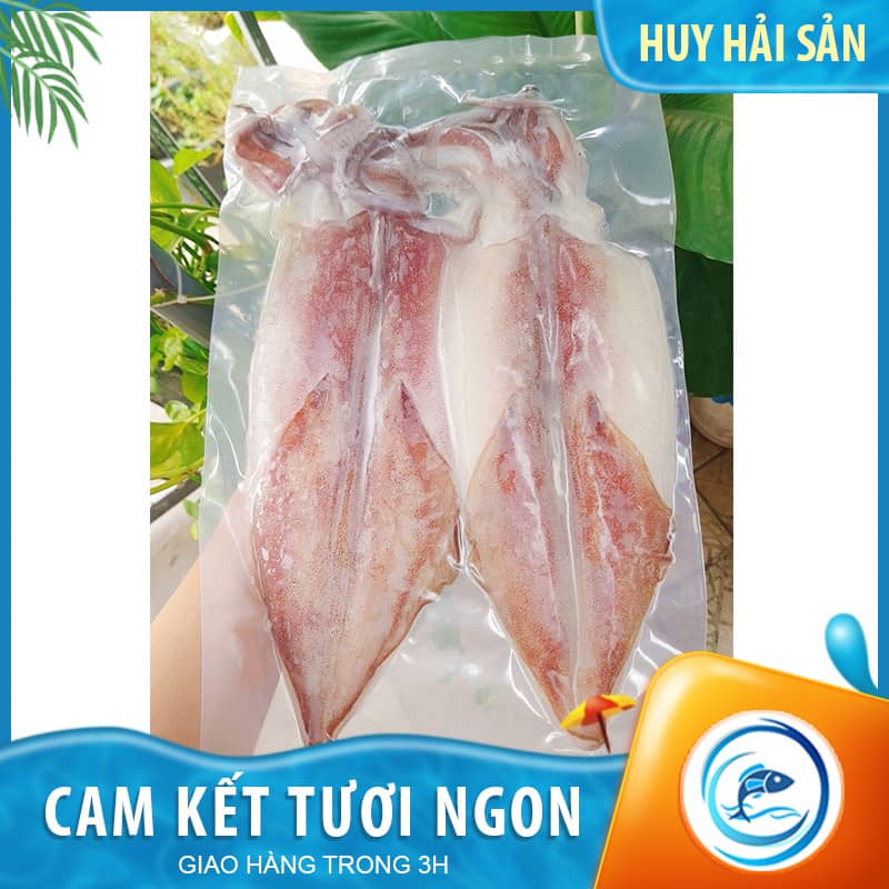 Mực ống một nắng size 3-4 con - Gói 1kg